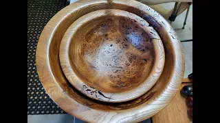 Elm burr bowl part two. #elmburr #woodturning #woodlathe #latheprojects