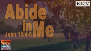 John 15: 4-5 Song "Abide in Me" (Esther Mui) Christian Scripture Praise Worship w Lyrics