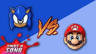 Sonic Vs Mario Rap Battle (Sonic The Hedgehog vs Super Mario Bros Video Game Parody)