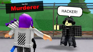 He Thought I Was A HACKER In MM2 (Roblox)