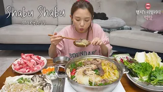 Real Mukbang▶Super Simple Beef Shabu Shabu ☆ Kalguksu and Rice are Main(?)