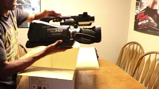 Opening Panasonic AG-AC8 camcorder