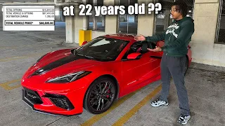 HOW I GOT A 88K C8 CORVETTE at 22 YEARS OLD || Monthly Cost, Down Payment, Credit, Insurance