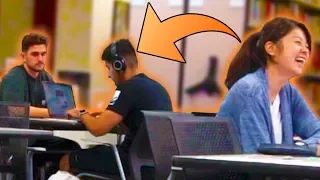 Blasting EMBARRASSING Songs In The Library PRANK!!