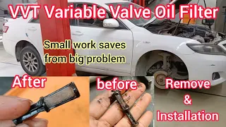 2AZ-FE 2.4L Engine VVTi Variable Valve Oil Filter Replacement And Cleaning Of Toyota Camry