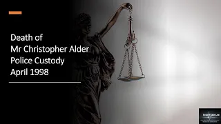 Mr Christopher Alder Death in Custody etc 1998 to 2020