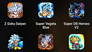 Z Goku Saiyan,Super Vegeta Blue,Super DB Heroes V2,DBZ Extreme Butoden,Goku Infinity MUI,Super Broly