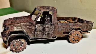 Old extreme rusty abandoned 1931´s car truck Restoration