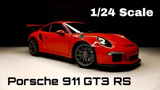 Unboxing Mini Realistic Porsche 911 GT3 RS 1/24 Scale Diecast Model By Welly | RPM Redlines