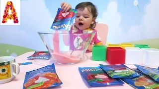 Желейные кубики Делаем сами из фруктового Желе Giant Gummy cubes