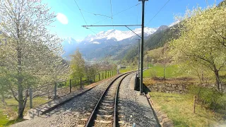 ★ 4K 🇨🇭St. Moritz - 🇮🇹Tirano, early Spring cab ride (Bernina Pass, Switzerland) [04.2020]