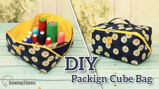 DIY Packing Cube Bag | How to make a Wide Open Magic Pouch [sewingtimes]