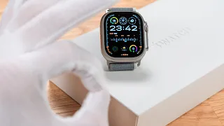 Apple Watch Ultra 2 Unboxing Green Gray Trail Loop + Rolex Submariner Comparison Aesthetic ASMR