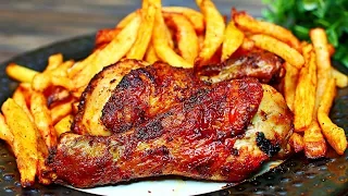 Air Fryer Fried Chicken and French Fries Recipe