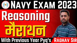 Indian Navy SSR Reasoning मैराथन Class || Navy SSR Mock Test By Mayank Sir