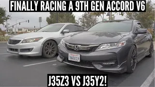 FINALLY RACING A 9TH GEN HONDA ACCORD V6! 2008 Honda Accord V6 vs 2017 Honda Accord V6 @abc.garage