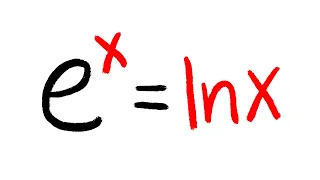 Is e^x=ln(x) solvable?