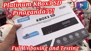 Platinum Kbox3 SD Full Unboxing and Testing