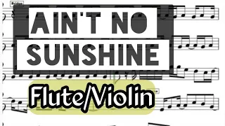 Ain't No Sunshine  I Sheet Music Backing Track Play Along Partitura I Bill Withers