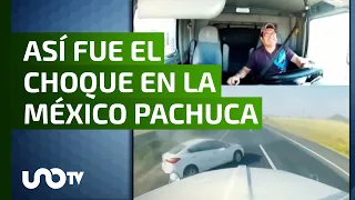 El conductor del tráiler grabó el momento del accidente.