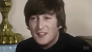 John Lennon & Paul McCartney People '64 Melbourne Interview Colorized