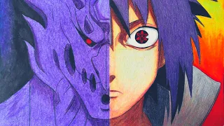 How To Draw Sasuke Uchiha (With Susanoo) From Naruto Shippuden Step By Step [Tutorial]