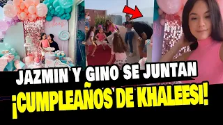 JAZMIN PINEDO Y GINO ASSERETO SE JUNTAN EN EL CUMPLEAÑOS DE SU HIJA KHALESSI