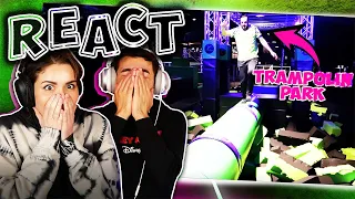 REACTION AUF KAAN & KATHI ALLEIN IM TRAMPOLINPARK! Kaan bekommt eine 1+ in Sport