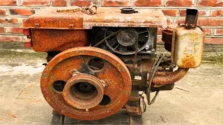 Old D8 Diesel Engine Restoration | Restore and Repair Old D8 Diesel Engine