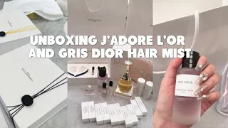 Unboxing Dior Beauty, Gris Dior Hair Mist And J'adore L'or Perfume Lots Of Samples And Gifts
