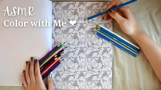 ASMR⼁COLOR WITH ME W/ WHISPER RAMBLE ✨ (Coloring Sounds, Visual ASMR, Whispering, Page Turning)