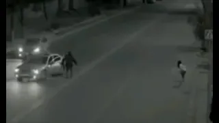 "Ghost man" saves little girl's life - captured on CCTV