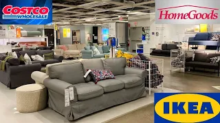 COSTCO IKEA HOMEGOODS FURNITURE SOFAS ARMCHAIRS TABLES SHOP WITH ME SHOPPING STORE WALK THROUGH