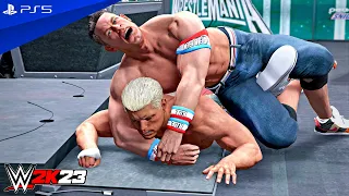 WWE 2K23 - John Cena vs. Cody Rhodes - US Championship Match at WrestleMania XL | PS5™ [4K60]