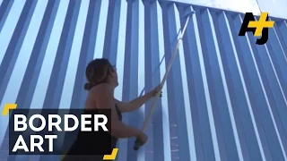 This Artist Is Erasing The U.S.-Mexico Border Fence With Blue Paint