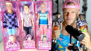 2022 Barbie Ken Fashionistas 191 192 193 Unboxing Review Made to Move Max Steel Skin Tone Comparison