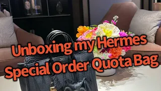 Unboxing my Hermes Special order (SO) Quota Bag 💃💖🥰 Is it a Kelly, Birkin or Constance? #hermesSO