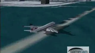 FS2004 Landing on a narrow strip with a Boeing 747