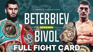 ARTUR BETERBIEV VS DMITRY BIVOL FULL FIGHT CARD