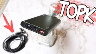 Обзор Power Bank Topk 10000mah и Магнитный Кабель +КОНКУРС БЕЗ РЕПОСТОВ