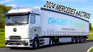 2024 Mercedes eActros 600 Long-Haul Electric Truck/World Premiere, Driving, Exterior, and Interior