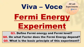 Fermi Energy Experiment | Viva Voce