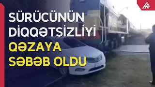 Bakıda qatar avtomobillə toqquşdu - APA TV