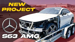 REBUILDING A WRECKED 2016 MERCEDES S63 AMG COUPE FROM COPART (part #1)