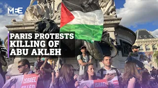 Protest held at Republic Square in Paris to denounce the killing of reporter Shireen Abu Akleh