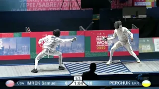 Incredible hit by PERCHUK Maksym at Dubai Cadet Fencing World Championships Finals 2022