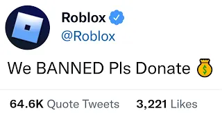 Roblox BANNED The Owner of Pls Donate... 💰