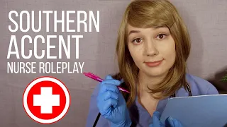 ASMR Southern Accent Nurse Roleplay ~ Annual Checkup + Reassurance ~ Soft Spoken