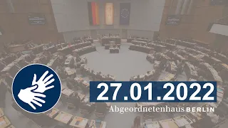 Regierungserklärung und Aussprache 27.01.22