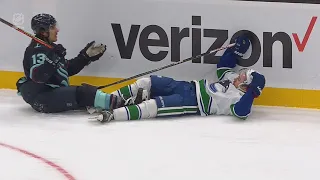 Quinn Hughes Interference Penalty On Brandon Tanev